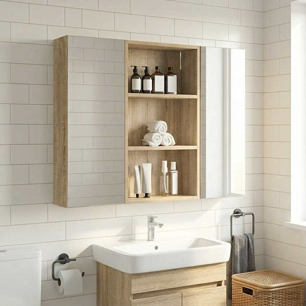 Badkamerwandkast Sonoma Eiken 40 x 14 x 70 cm 1