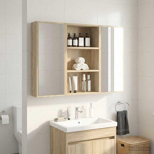Badkamerwandkast Sonoma Eiken 40 x 16 x 62,5 cm 1