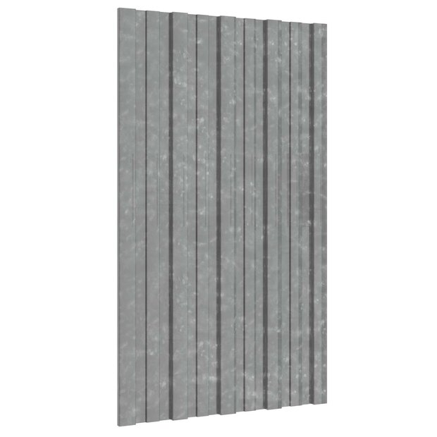 Dakpaneel 12 st zilver 80 x 45 cm Verzinkt staal 1