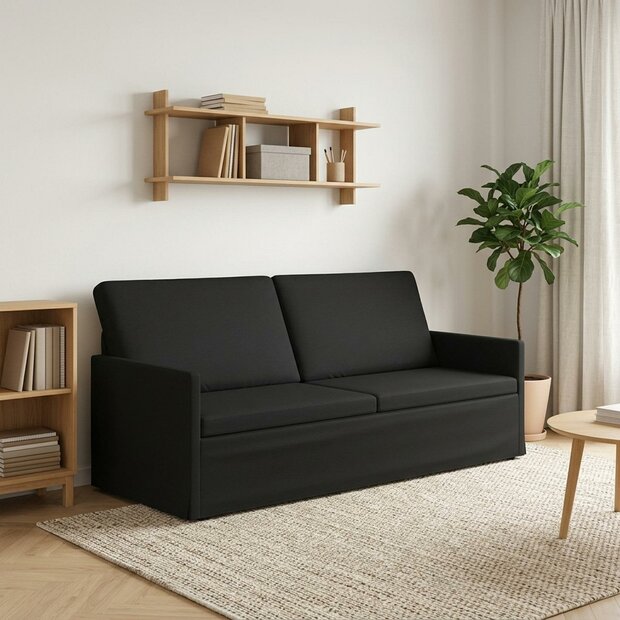 3-Zitsbank Zwart 190 x 81 x 82 cm Stof 1