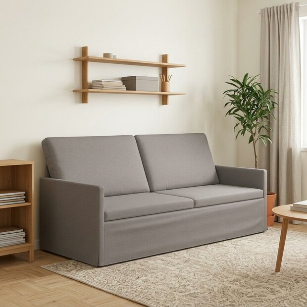 3-Zitsbank Taupe 190 x 81 x 82 cm Stof 1