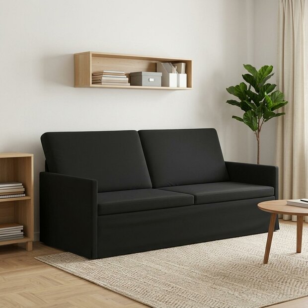 3-Zitsbank Zwart 190 x 81 x 82 cm fluweel 1