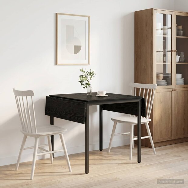 Uitschuifbare eettafel 120 x 81,5 x 75 cm Bewerkt hout 1