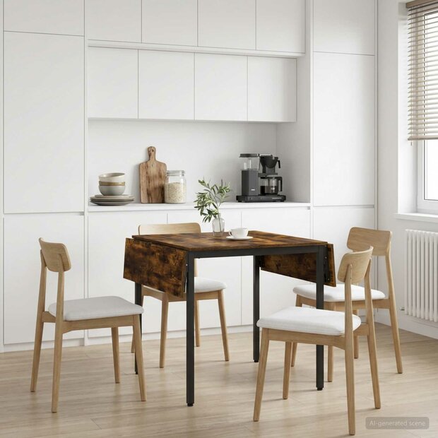 Uitschuifbare eettafel 120 x 81,5 x 75 cm Bewerkt hout 1