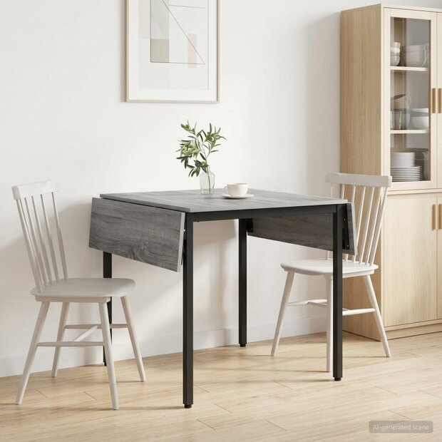 Uitschuifbare eettafel 120 x 81,5 x 75 cm Bewerkt hout 1