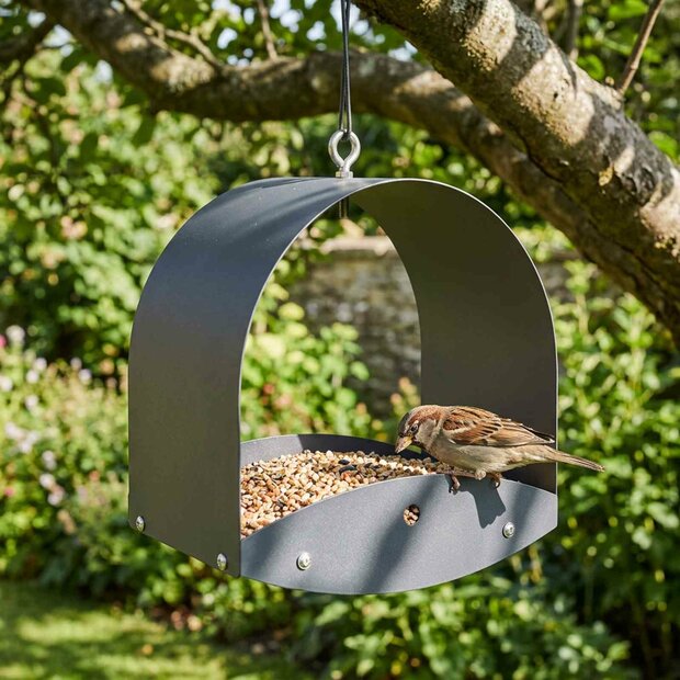 Hangend vogelvoederhuisje Staal Antraciet 1