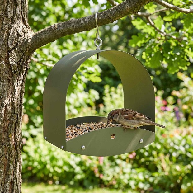 Hangend vogelvoederhuisje Staal Olijfgroen 1