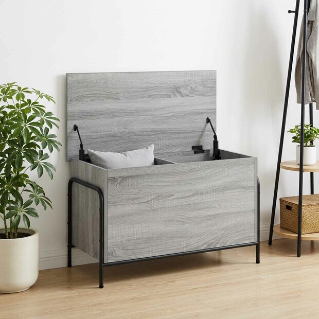 Opbergbox Grijs Sonoma 80 x 40 x 49,5 cm Bewerkt hout 1