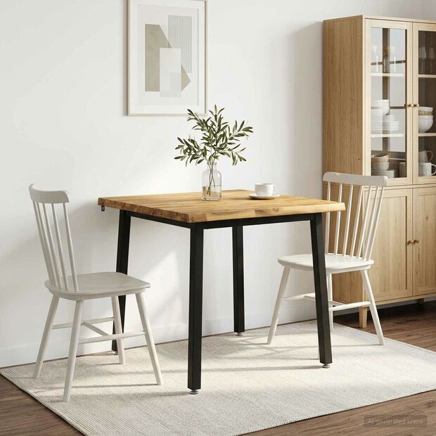 Live Edge Eettafel 60 x 55 x 75 cm Massief Acaciahout 1