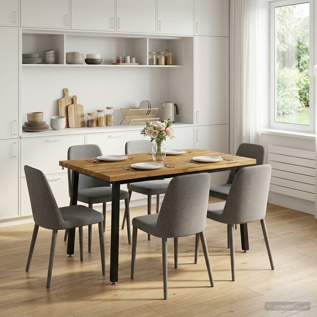 Live Edge Eettafel 90 x 55 x 75 cm Massief Acaciahout 1