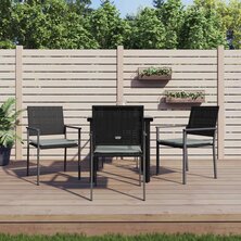 5-delige Tuinset met kussens poly rattan en staal