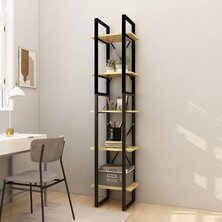 Boekenkast met 5 schappen 40x30x175 cm massief grenenhout