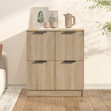 Dressoir 60x30x70 cm bewerkt hout sonoma eikenkleurig