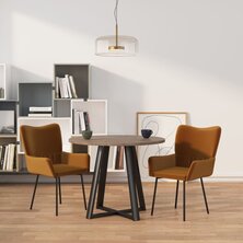 Eetkamerstoelen 2 st fluweel bruin