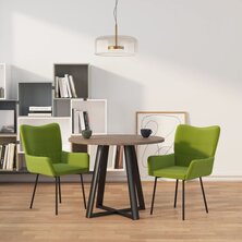 Eetkamerstoelen 2 st fluweel lichtgroen