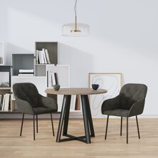 Eetkamerstoelen 2 st fluweel donkergrijs