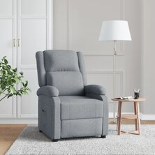 Fauteuil verstelbaar stof lichtgrijs 8720287164456