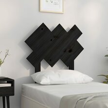 Hoofdbord 72,5x3x81 cm massief grenenhout zwart