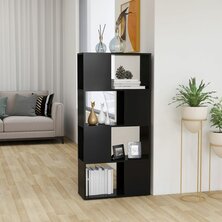 Boekenkast/kamerscherm 60x24x124,5 cm spaanplaat grijs