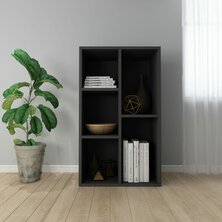 Boekenkast/dressoir 50x25x80 cm bewerkt hout zwart