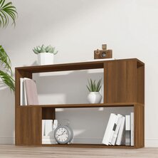 Boekenkast 100x24x63 cm bewerkt hout bruineikenkleurig