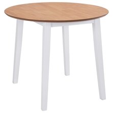 Eettafel inklapbaar rond MDF wit