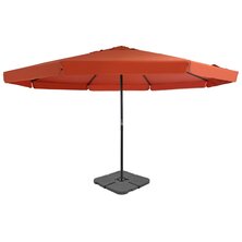 Parasol met draagbare voet terracotta