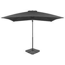 Parasol met draagbare voet antraciet