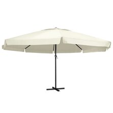 Parasol met aluminium paal 600 cm zandwit