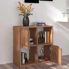 Boekenkast 60x27,5x59,5 cm bewerkt hout bruin eikenkleurig