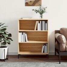 Boekenkast 69,5x32,5x90 cm bewerkt hout sonoma eikenkleurig