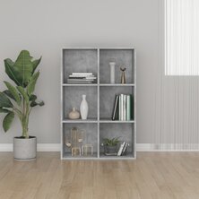 Boekenkast/dressoir 66x30x98 cm bewerkt hout betongrijs