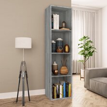 Boekenkast / tv-meubel 36x30x143 cm grijs sonoma eikenkleurig