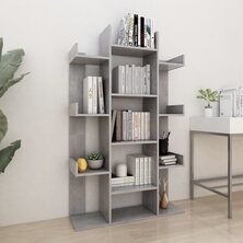 Boekenkast 86x25,5x140 cm spaanplaat betongrijs