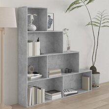 Boekenkast/kamerscherm 155x24x160 cm bewerkt hout betongrijs 8719883786100