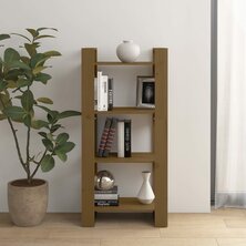 Boekenkast/kamerscherm 60x35x125 cm massief hout honingbruin