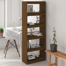 Boekenkast/kamerscherm 60x30x167,5 cm grenenhout honingbruin 8720286608760