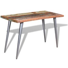 Eettafel 120x60x76 cm massief gerecycled hout