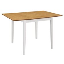 Eettafel verlengbaar (80-120)x80x74 cm MDF wit