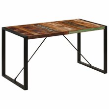 Eettafel 140x70x75 cm massief gerecycled hout