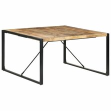 Eettafel 140x140x75 cm ruw mangohout