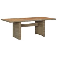 Tuintafel 200x100x74 cm poly rattan bruin