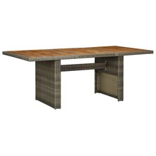 Tuintafel poly rattan en massief acaciahout bruin