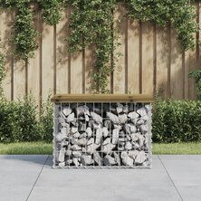 Tuinbank schanskorfontwerp 63x44x42 cm ge&iuml;mpregneerd grenenhout