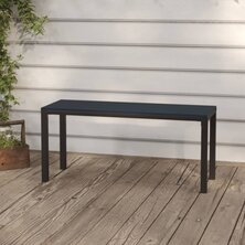 Tuinbank 110 cm staal en HKC zwart