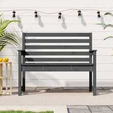 Tuinbank 109x48x91,5 cm massief grenenhout grijs