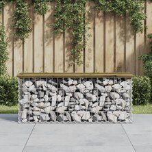 Tuinbank schanskorfontwerp 103x31,5x42 cm ge&iuml;mpregneerd hout