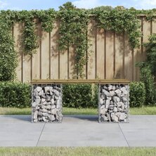 Tuinbank schanskorfontwerp 103x31x42 cm ge&iuml;mpregneerd hout