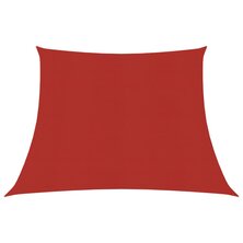 Zonnezeil 160 g/m&sup2; 3/4x2 m HDPE rood
