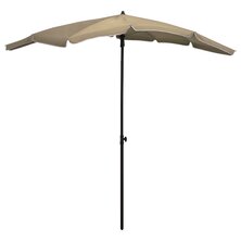 Parasol met paal 200x130 cm taupe